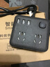 新国标usb插座多功能插排电源快充电插板带边插底插多孔接线板公雅家用办公桌面插线板排插带开关拖线板 G832 黑色（4插位+3USB）0.8米 实拍图