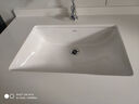 箭牌（ARROW）嵌入式方形台盆洗脸盆洗手盆 陶瓷盆卫生间面盆台下盆洗漱盆台盆 方形台下盆（裸盆-不含配件） 实拍图