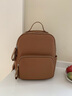 viney牛皮双肩包女大容量旅行背包休闲通勤时尚旅游大学生初中高中书包 棕色 高颜值减重减负简约户外轻便 实拍图