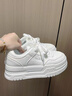 回力厚底小白鞋女款2025新款爆款秋季百搭学生女鞋增高松糕休闲板鞋子 百搭白色【轻】5cm厚底【软】 37 实拍图