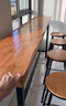 予凡实木吧台桌 家用办公 阳台靠墙靠窗高低脚长条桌窄桌椅餐桌高脚桌 单桌：240*40*105cm 实拍图