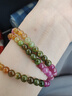 可塘明珠 配珠宝鉴定证书 碧玺多圈手链女士3圈6MM手串4圈糖果彩色珠宝石饰品 母亲节 情人节礼物 4A级珠径5MM3圈彩虹款 配证书 实拍图