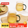 京东京造 玻璃杯 耐热泡茶水杯子锤纹凉水咖啡杯300ml*2 实拍图