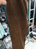 马登工装雪尼尔垂感聪明裤美式巴恩风直筒休闲裤仿灯芯绒束脚长裤子男 浅咖啡 XL 实拍图