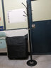木樽欧式衣帽架卧室衣架落地客厅简约铁艺挂衣架室内单杆收纳衣服架子 理石底座(30cm加宽2.0cm加厚) 黑 实拍图