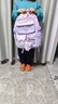 靓宝宝小学生女孩书包三到六儿童大容量一年级二减负护脊女生轻便双肩包 小号紫色(适合1-2年级) 实拍图