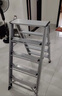 格美居（GEMJU）晾衣架室内室外落地衣服铝合金梯子折叠晒衣架晾晒落地晾衣架 晾衣架银色 五步 实拍图