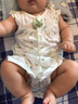 优奇婴儿衣服夏装莫代尔夏季短袖连体衣薄款女宝宝夏装哈衣夏天外出服 实拍图