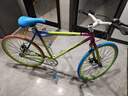EG7死飞自行车成人山地车男实心胎活飞轻便单车超轻碟刹公路赛车女 顶配版-24寸备注颜色 实拍图