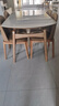 采薇 岩板实木餐桌家用餐桌椅现代简约小户型伸缩饭桌方变圆餐桌 1.50米猫耳朵餐桌+4椅 实拍图