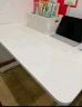 黑白调学习时光A1学习桌【可升降大桌面 进口环保实木】儿童书桌电脑桌 1m白色 实拍图
