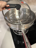 康巴赫316L不锈钢炒锅不粘锅少油烟炒菜锅赠蒸屉32cm电磁炉燃气灶通用 实拍图