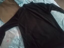 策息两件装冬季长袖T恤加绒打底毛衣男士高领打底衫纯色中领保暖上衣 黑色套装【上衣+裤子】 XL -建议110-140斤左右 实拍图