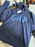 Gap男女装春秋LOGO美式复古连帽法式圈织软卫衣892186 海军蓝 170/92A(M)亚洲尺码 实拍图