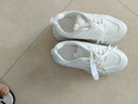 回力瑞女童鞋子2025冬季新款儿童小白鞋大童女孩运动鞋加绒棉鞋老爹鞋子 999白色单鞋款 34 码 实拍图