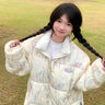 恋的羽绒棉服女2024新款短款学生小个子女生棉衣外套冬季羽棉袄绒服女 韩版加厚图片色 均码（可备注码数） 实拍图
