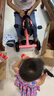 XBEIER 儿童三轮车脚踏车手推车2-3-5-6岁宝宝婴幼儿溜娃小孩推车轻便 豪华款粉色 实拍图