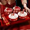 嘻吻乐结婚跪垫一对跪拜敬茶改口坐垫红色婚庆婚礼新娘喜字福垫套装用品 花开见喜【跪坐喜垫一对】新潮款 无规格 实拍图