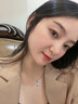 ALLOVE纯银项链女元宝素链diy无吊坠锁骨链替换素链百搭万能裸链条饰品 实拍图