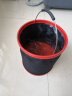 悦卡 多功能折叠水桶洗车桶 车用收纳桶钓鱼桶 汽车用品 11L 黑红色 晒单实拍图