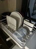 帅仕厨房碗碟置物架304不锈钢碗架沥水架碗碟收纳架碗篮筷子筒台面 【奶白标准款】碗碟沥水架 实拍图