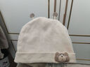 爱贝迪拉婴儿帽子秋冬款棉新生婴幼儿护卤门帽初生宝宝0到3个月胎帽 【双层】浅奶咖 小码【建议帽围32-37cm】 实拍图