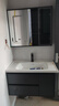 艺昕浴室柜陶瓷一体盆卫生间洗手盆洗脸盆柜组合智能镜套装洗漱洗手台 100CM轻奢灰标准款+全套配件 实拍图