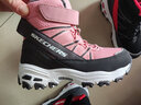 Skechers斯凯奇儿童绒绒靴雪地靴保暖男童棉鞋防寒加绒高帮女童靴660092L 女童/粉红色/灰色/PKGY 28.5 实拍图