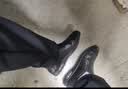 老人头（LAORENTOU）皮鞋男士头层牛皮商务休闲鞋舒适透气套脚男鞋 510904419 黑39 实拍图