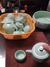 承韵尚樽（VHUNSZON）景德镇手绘功夫茶具套装青瓷整套荷花盖碗杯子客厅办公高档送礼 梅子青手绘全家福+礼盒包装 21件 实拍图