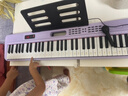 贝琪电子琴88键成人儿童6-12岁便携新手入门幼师学生初学者电子钢琴 B133【亮灯款】61键-星黛紫 套餐一：标配 实拍图