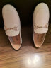 沙驰（SATCHI）女鞋平底小皮鞋软舒适单鞋工作鞋时尚乐福鞋S12C16019 米白色(S12C16019150) 37 晒单实拍图