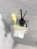 皓梵洁卫生间纸巾盒抽纸盒置物架厕纸盒壁挂式免打孔厕所用品大全卷纸盒 透明色【升级亚克力板】 实拍图