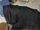 主意范胖子大码重磅解构卫衣男春秋季圆领套头打底衫宽松长袖T恤外套男 黑色 2XL (180) 145-165斤 实拍图