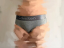 Calvin Klein内衣女士简约循环提花腰边ck舒适棉质微弹半包臀防夹臀三角内裤女 P7A-椰青灰 1条 S 实拍图