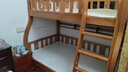 临稚胡桃木 儿童上下床实木高低床双层床上下铺床两层木床子母床 爬梯款 上铺宽1.0米下铺宽1.2米 实拍图