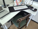 罗森（LUOSEN）转角双电机电动升降电脑桌 家用办公电竞桌学习书桌L型拐角工作台 白色（右转角）-南洋楹木 120*100cm（电动款-双电机） 实拍图