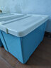 清野の木塑料收纳箱大容量特大号衣物整理箱玩具零食储物箱搬家箱打包箱子 【巨大号150型】清水蓝 超值购三只装 实拍图