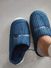 冬季棉拖鞋男居家防滑加厚毛绒保暖女士棉拖鞋2025新款情侣拖鞋女 藏青色 42-43 【适合40-41的脚】 实拍图