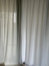 诺罗纱帘窗帘透光不透人挂钩式阳台客厅卧室飘窗天丝绒白色窗纱 天丝绒纱白色 宽2.5米*高2.5米 1片装 四爪钩款 实拍图