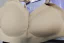 婧麒（JOYNCLEON）升级款无痕哺乳内衣孕妇无钢圈上开口收副乳薄感文胸舒适 灰蓝色 M 实拍图