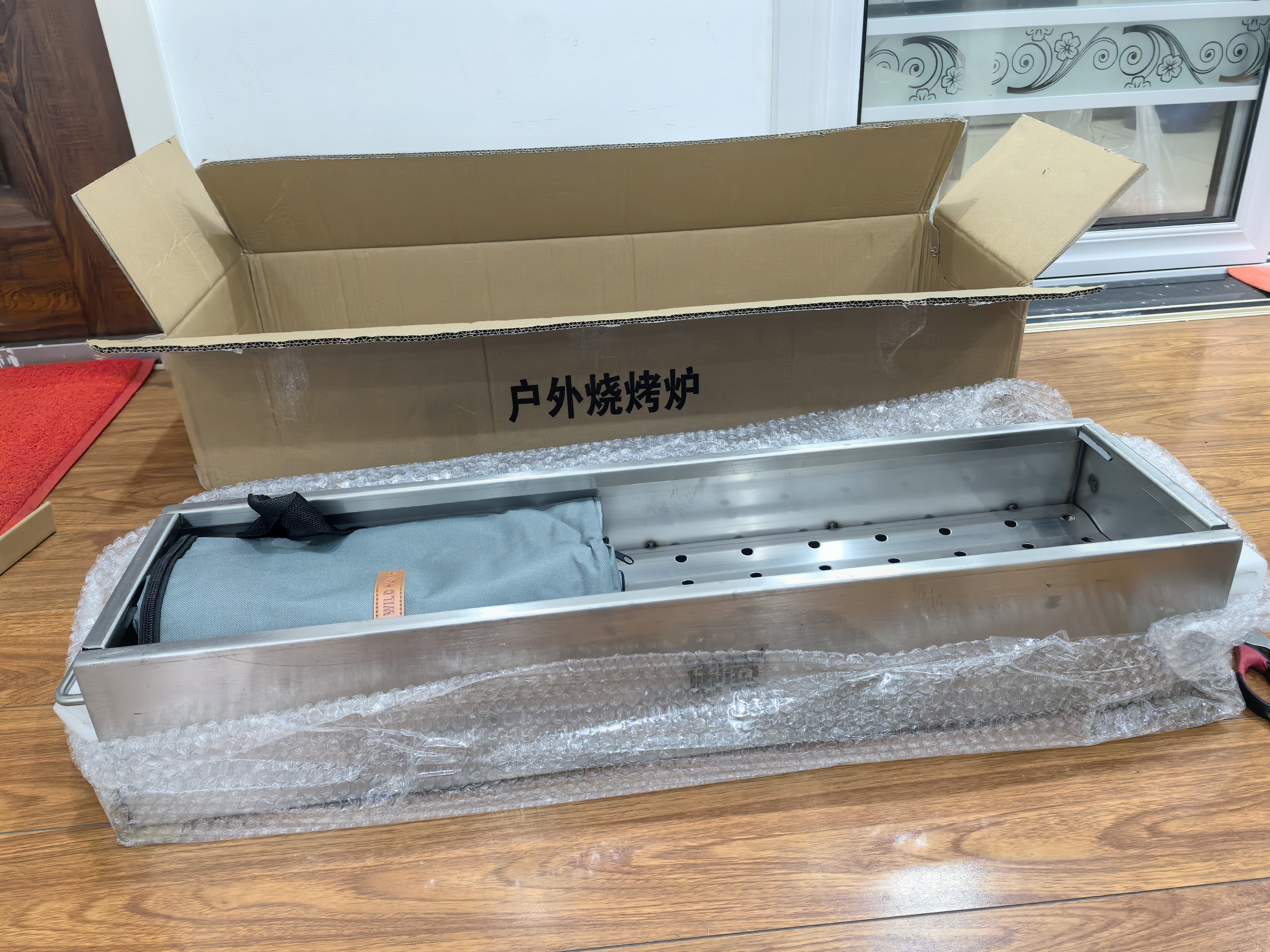 御质烧烤架304不锈钢烧烤烤炉便携户外烤肉炉野营工具家用木炭烧烤架 标准版-80*21单烤炉 实拍图