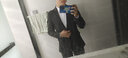 罗蒙（ROMON）西服套装男春秋季商务修身西装男士正装结婚礼服男装 黑色M 实拍图