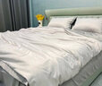 雅鹿水洗冰丝四件套夏季冷感裸睡床单被套双拼色刺绣被罩家用床上用品 曼森-山灰+中灰【凉感适合裸睡】 1.8m 床单款 四件套【被套2*2.3m】 实拍图