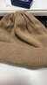 目丸帽子女秋冬韩版ins潮牌百搭毛线帽冷帽冬季保暖护耳大头针织帽男 奶茶色 双面针织 M(56-58cm) 实拍图