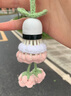 羽毛球挂件铃兰花手工钩织钥匙扣清新可爱清新ins包包挂件创意diy 樱花粉 一份材料包-送工具教程 实拍图