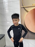 准者儿童健身服训练跑步透气速干高弹紧身衣裤打底衫中小学生篮球套装 套装  纯黑/灰134T-1+135T-1 S (130) 实拍图
