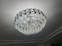 普亿照明（PUYI）客厅灯水晶吊灯大气轻奢客厅吊灯水晶灯广东中山灯具套餐三室两厅 圆形 直径80cm（全光谱） 全光谱LED光源 实拍图