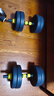 华亚（HUAYA） 哑铃男士杠铃套装可调节环保包胶手铃亚玲家用运动锻炼健身器材 一副两只总重20kg两用款【热销大众选择】 实拍图