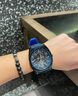 马克华菲（FAIRWHALE）手表男士机械表全自动方形透底陀轮双面镂空夜光防水腕表国潮男表 黑壳蓝面硅胶 实拍图